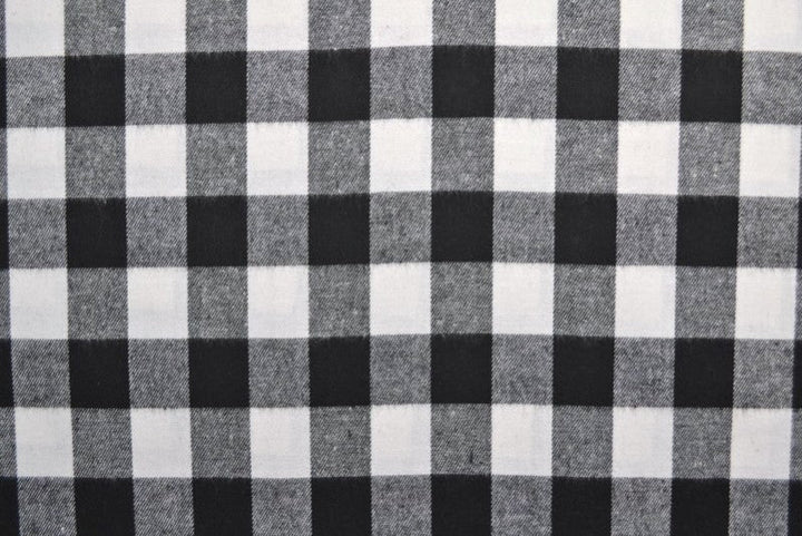 SVART OCH VIT SKOTSKRUTIG FLANELL