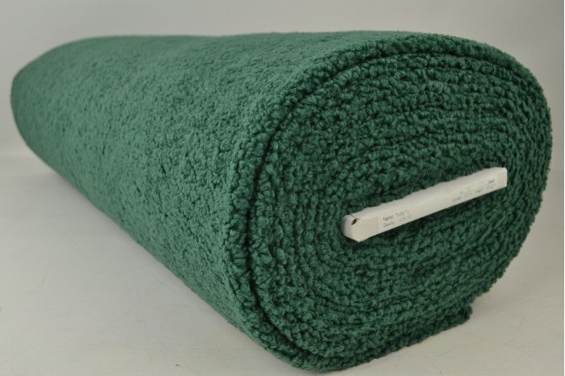 MÖRK GRÖN TEDDYTYG MED STRETCH – MJUKT & VÄRMEISOLERANDE