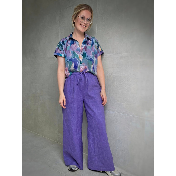 Råvit tvättat linnetyg – mjuk linneblandning (87% lin / 13% bomull) (bild 10 av 10)