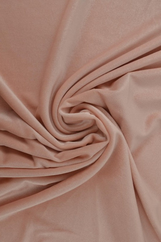 LJUSROSA VELOUR MED STRETCH – MJUK STICKAD KVALITET