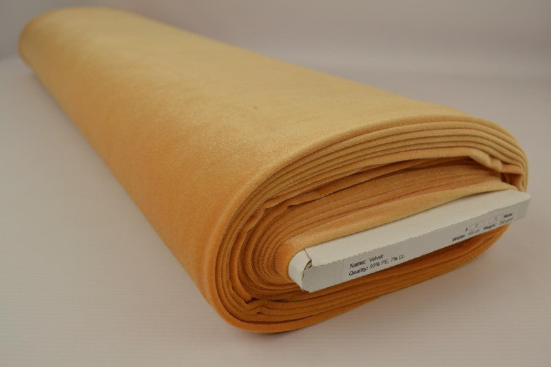 SENAPSGUL VELOUR MED STRETCH – MJUK STICKAD KVALITET