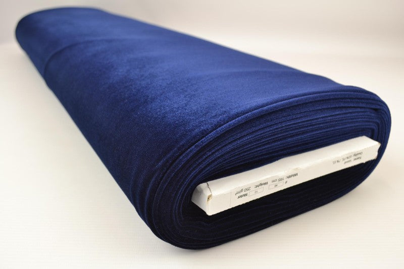 NAVY VELOUR MED STRETCH – MJUK STICKAD KVALITET