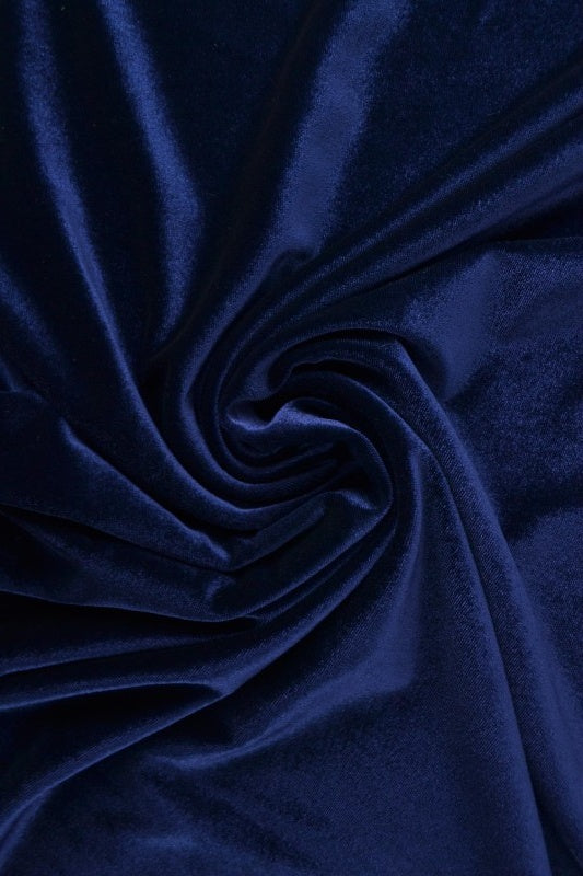 NAVY VELOUR MED STRETCH – MJUK STICKAD KVALITET