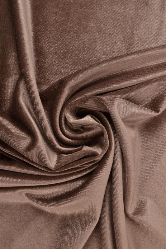 TAUPE VELOUR MED STRETCH – MJUK STICKAD KVALITET
