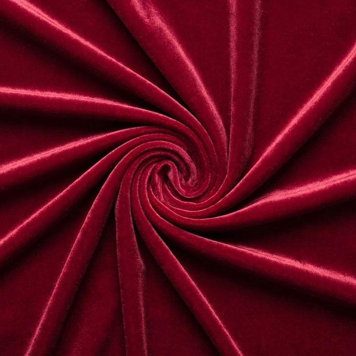 VINRÖTT MICRO VELOUR TYG