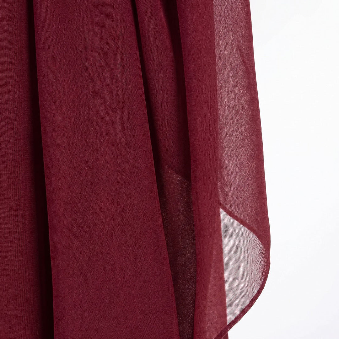 VINRÖD SIDENCHIFFONG – LÄTT, SKIRT CHIFFONGTYG