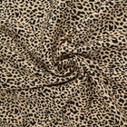 BEIGE & SVART VISCOSETYG MED MINI LEOPARDTRYCK