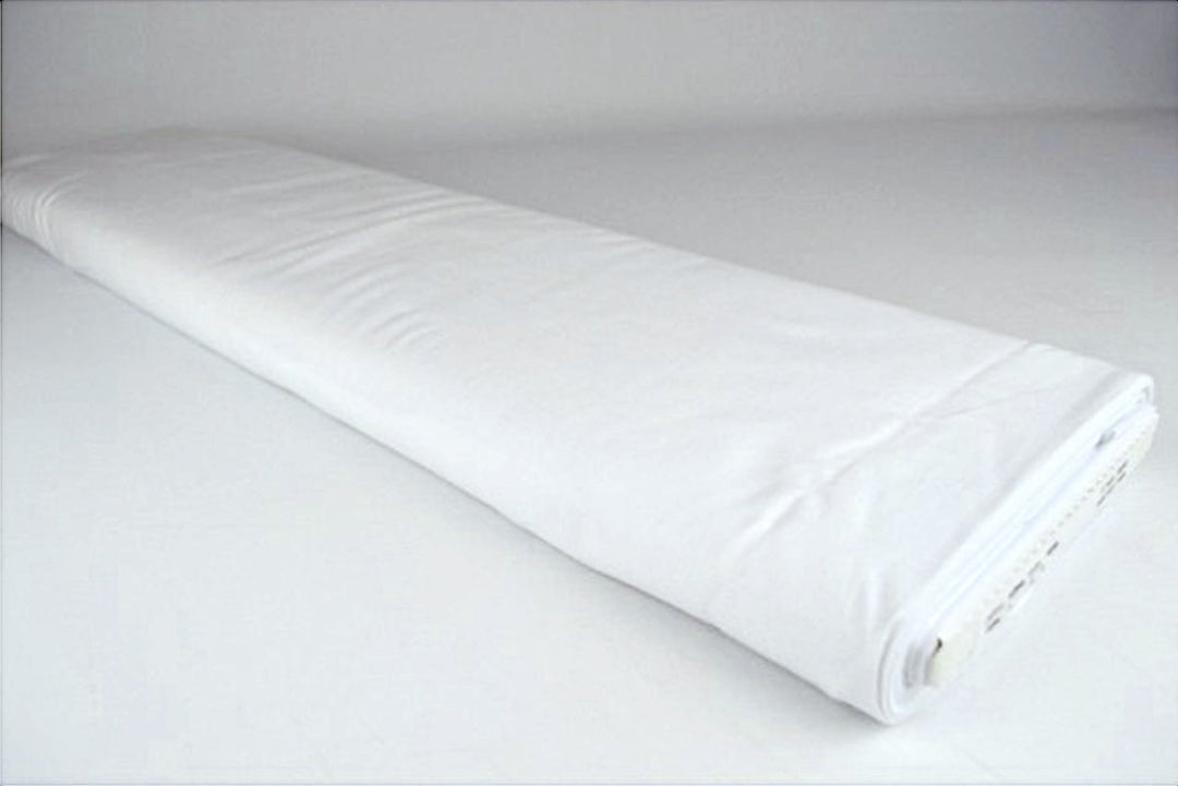 VIT LÄTT SEMI TRANSPARENT VOILE TYG I BOMULL