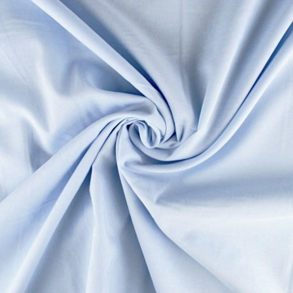 LJUSBLÅ LÄTT SEMI TRANSPARENT VOILE TYG I BOMULL