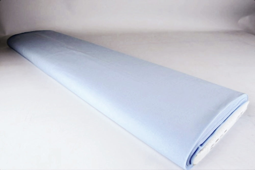 LJUSBLÅ LÄTT SEMI TRANSPARENT VOILE TYG I BOMULL