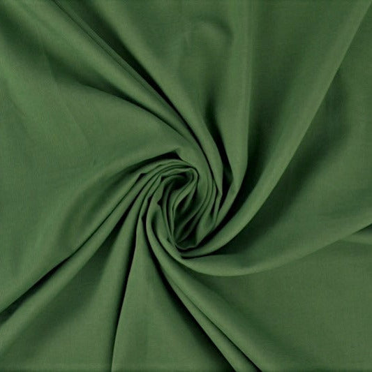 MÖRKGRÖN LÄTT SEMI TRANSPARENT VOILE TYG I BOMULL