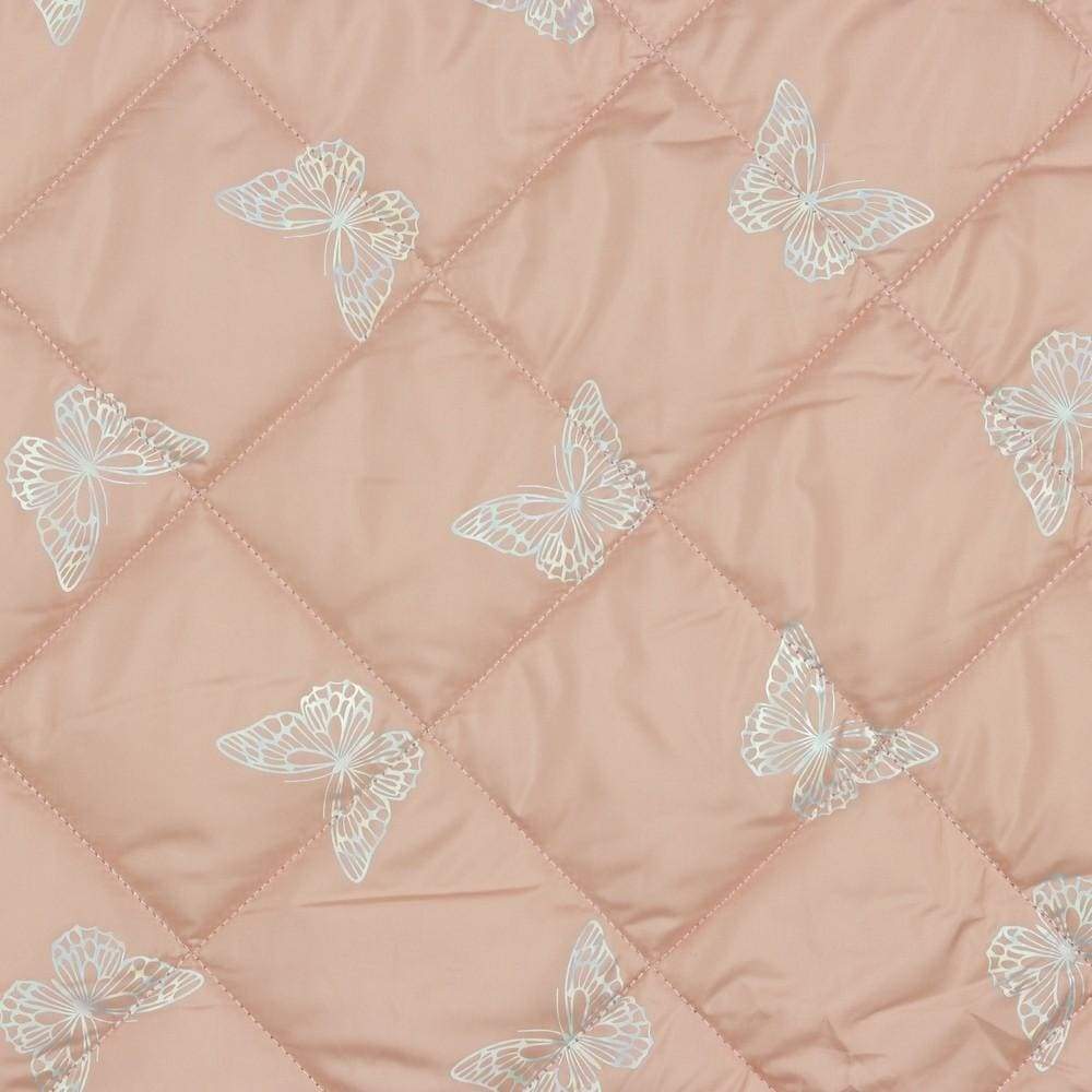 G&M Quiltet QUILT DOBBELTSIDET POLYESTER PINK M. SOMMMERFUGLE